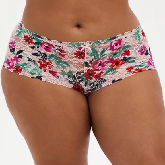 ๐ Pink Floral Lace Cheeky Panty NWT Torrid 3 3X 22 24 New! - Picture 2 of 7